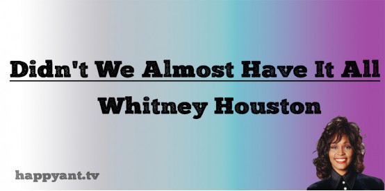 Didn't We Almost Have It All - Whitney Houston (Lyrics)